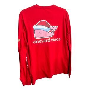 NWT Vineyard Vines Unisex Long Sleeve Christmas Shirt Size M Festive Outdoors